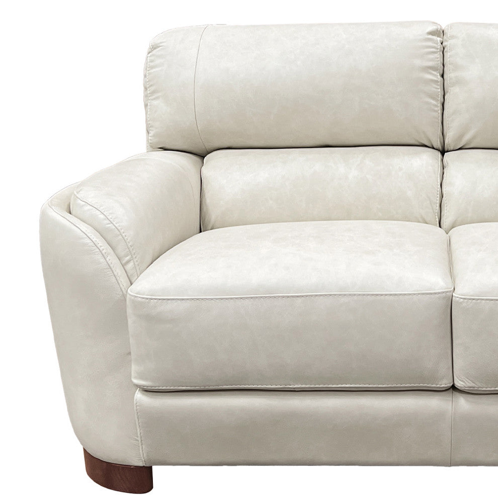 ACME Edrice Loveseat, Ice Gray Top Grain Leather