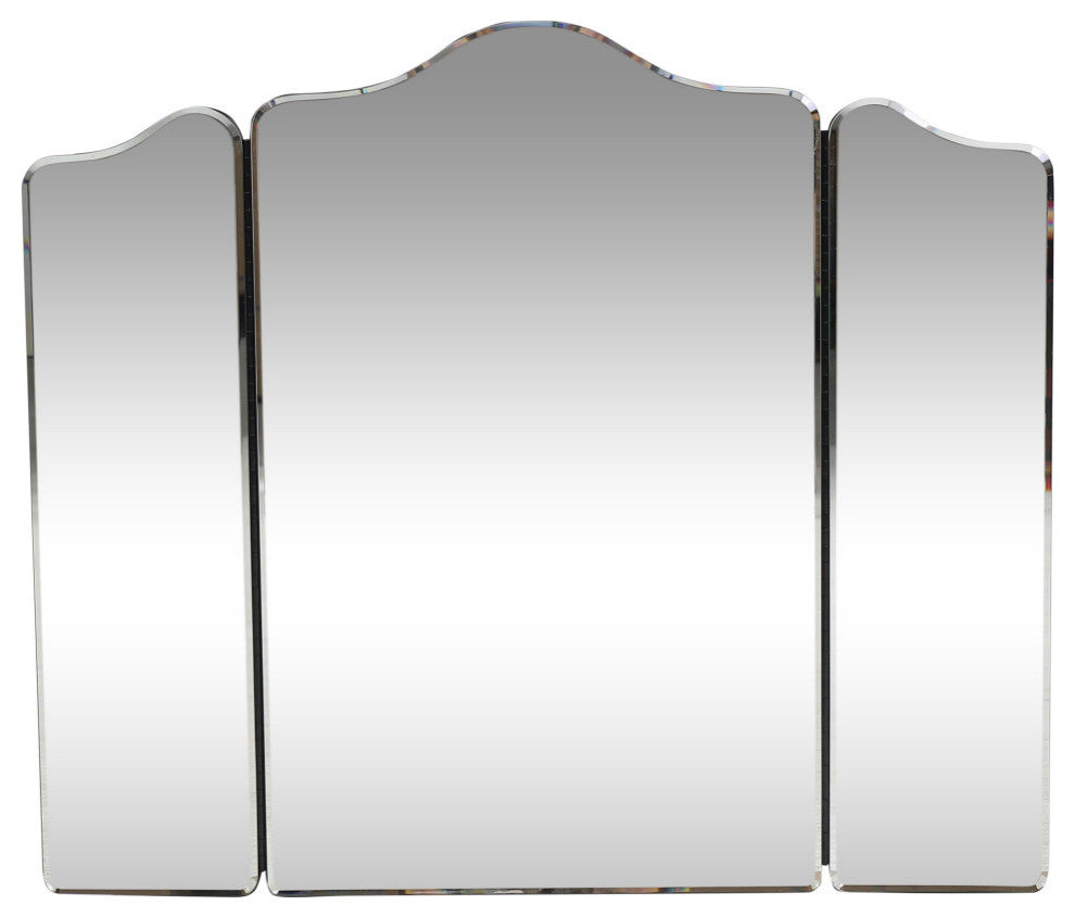 Jeffery Modern Glam Foldable 3-Panel Vanity Mirror
