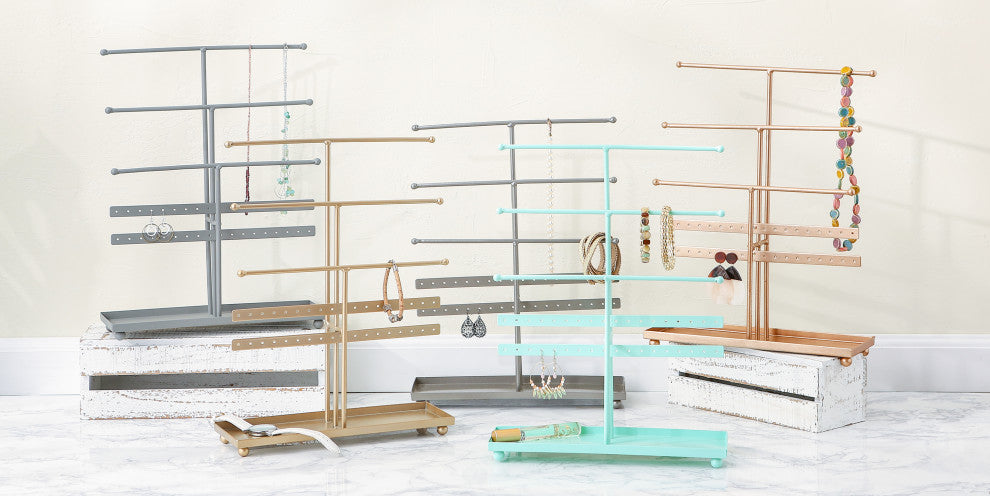 Nickel Matte 3 Tier Jewelry Organizer