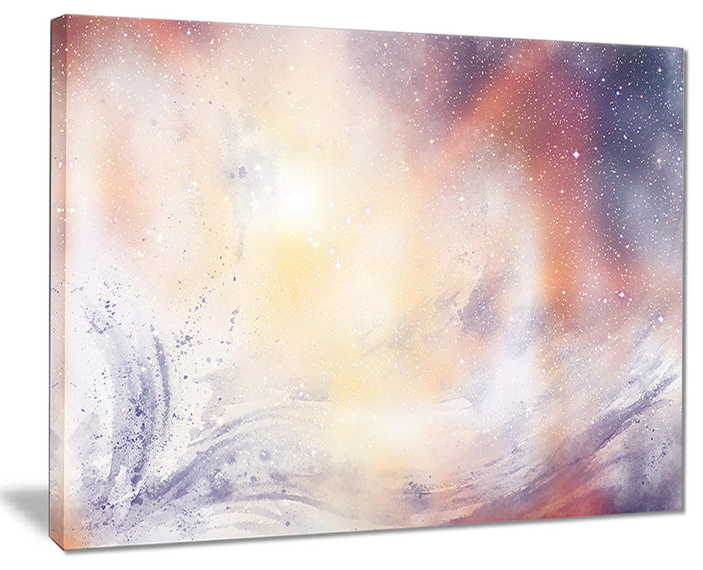 "Blurry Watercolor With Star" Canvas Print
