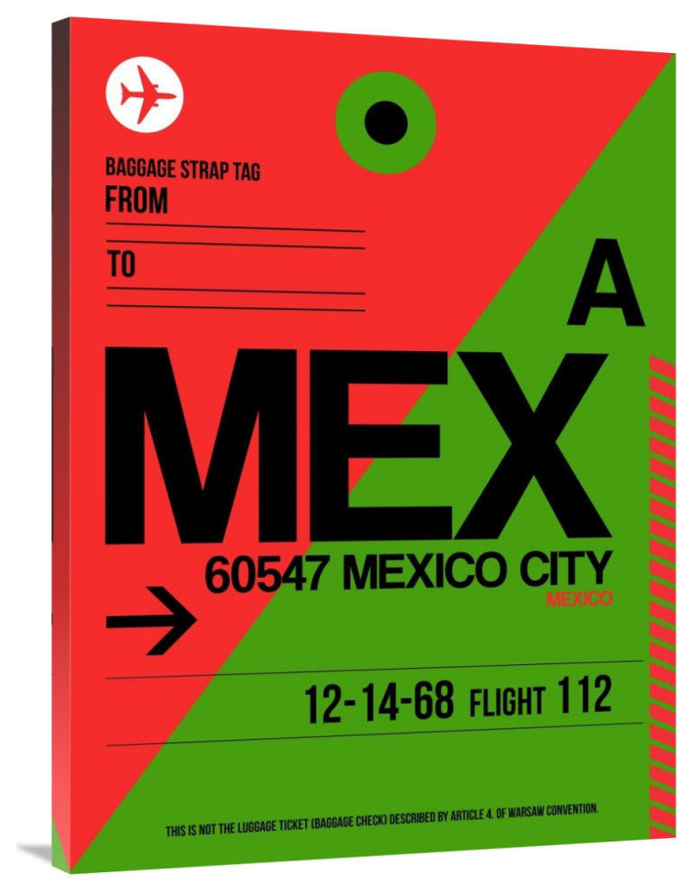 "MEX Mexico City Luggage Tag 2" Fine Art Print