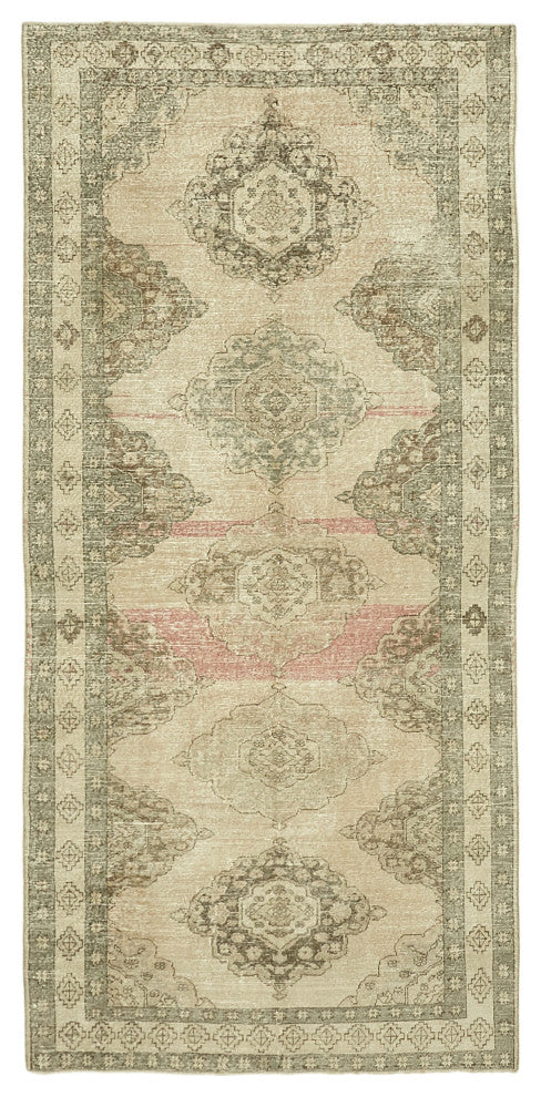 Rug N Carpet - Hand-knotted Turkish 5' 5" x 11' 3" Vintage Runner Rug
