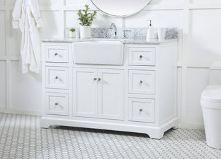 Home Living 22" Farmhouse White-Light Bathroom Vanity
