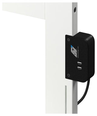 AFI Mission Twin Solid Wood Platform Bed with Charging USB in White