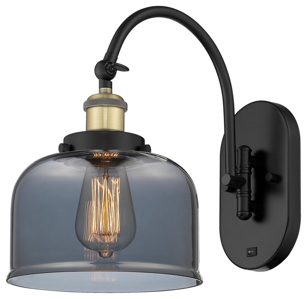 Bell Sconce, Black Antique Brass, Plated Smoke, Plated Smoke
