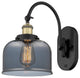 Bell Sconce, Black Antique Brass, Plated Smoke, Plated Smoke