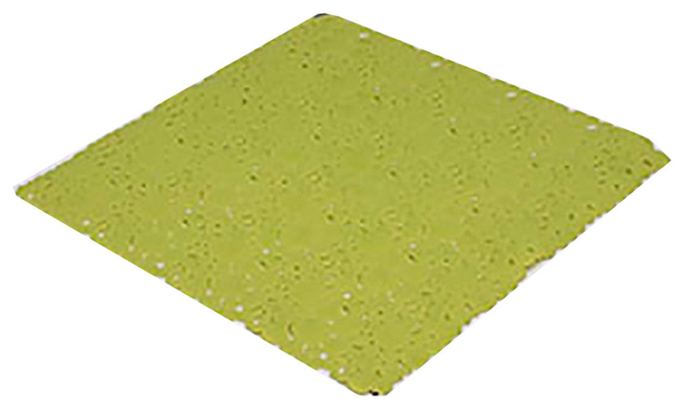 Bubbles Non-Slip Square Shower Mat 20"³L X 20"³W, Lime Green