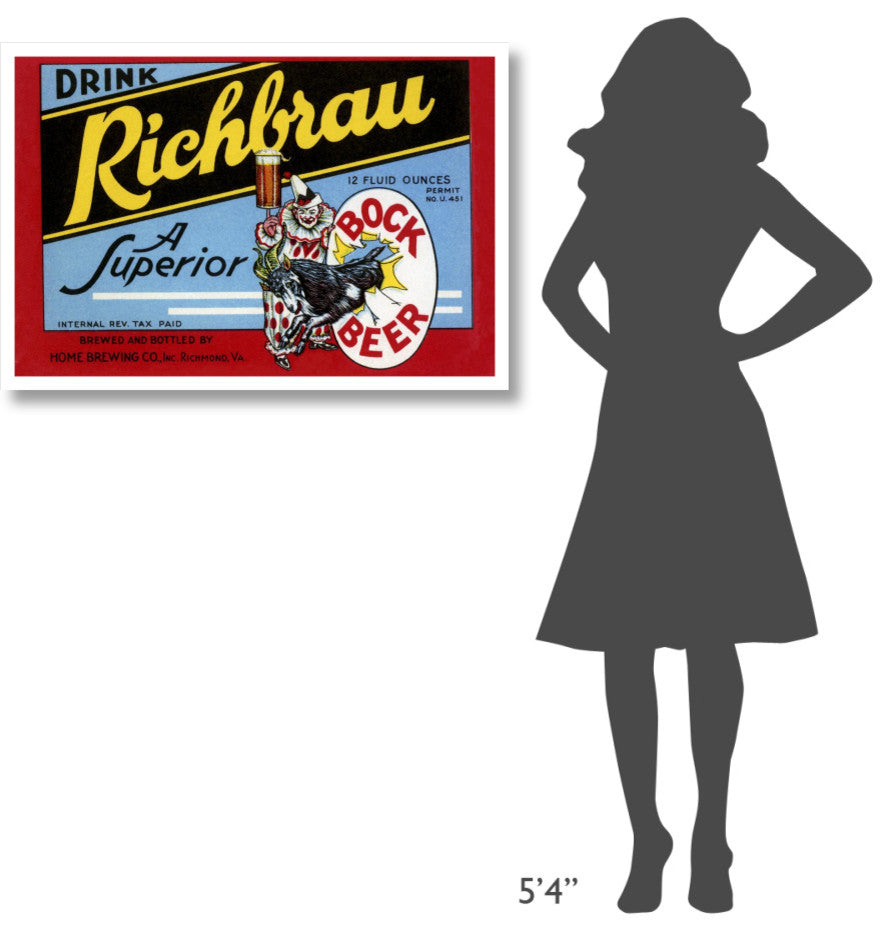 "Drink Richbrau Bock Beer" Digital Paper Print by Vintage Booze Labels, 38"x26"