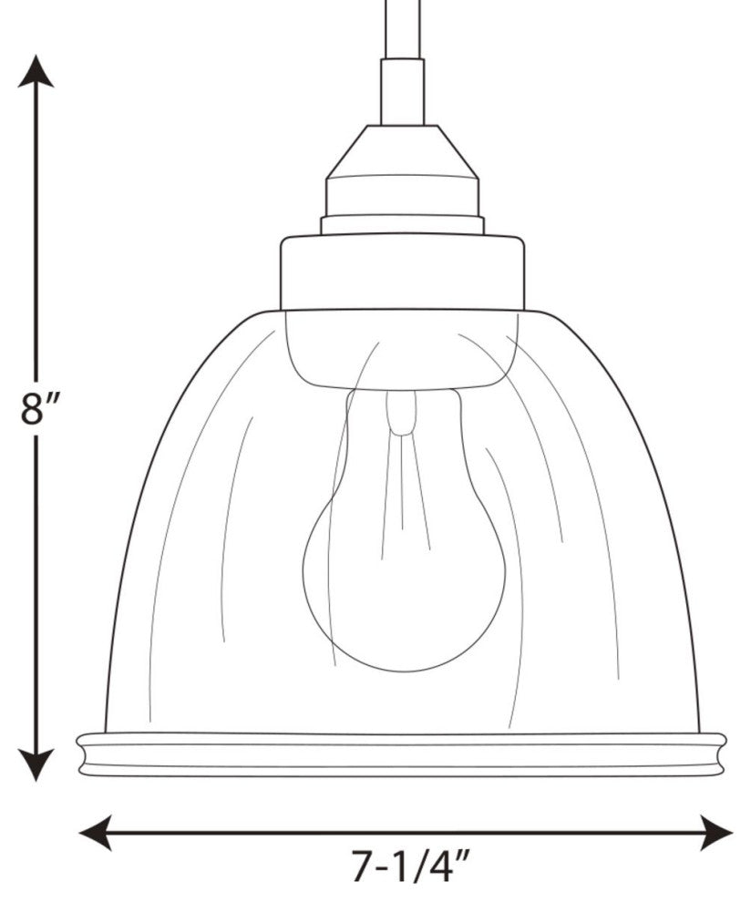 Saluda 1-Light Mini-Pendant, Brushed Nickel