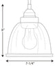 Saluda 1-Light Mini-Pendant, Brushed Nickel