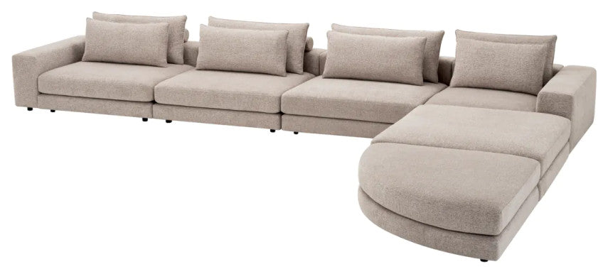 Greige Modular Sofa, Eichholtz Lounge Club