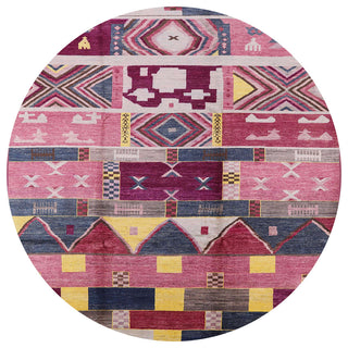 Ahgly Company Indoor Round Mid-Century Modern Area Rugs, 8' Round