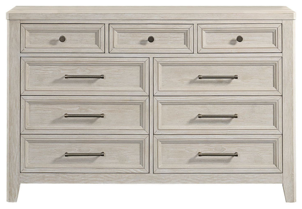 Carlson Pine 9-Drawer Dresser, Washed Linen