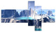 3D Rendered Fantasy Alien Planet, Large Landscape Canvas Art, 60"x32", 5 panels