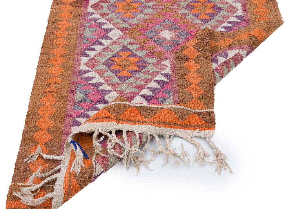 Vintage Turkish Kilim Runner 3' x 10' 4", 36 in. x 124 in.