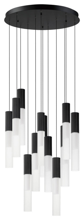 ET2 E11019-144 Reeds 21"W LED Multi Light Pendant - Black
