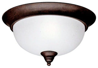 Flush Mount 2-Light, Tannery Bronze