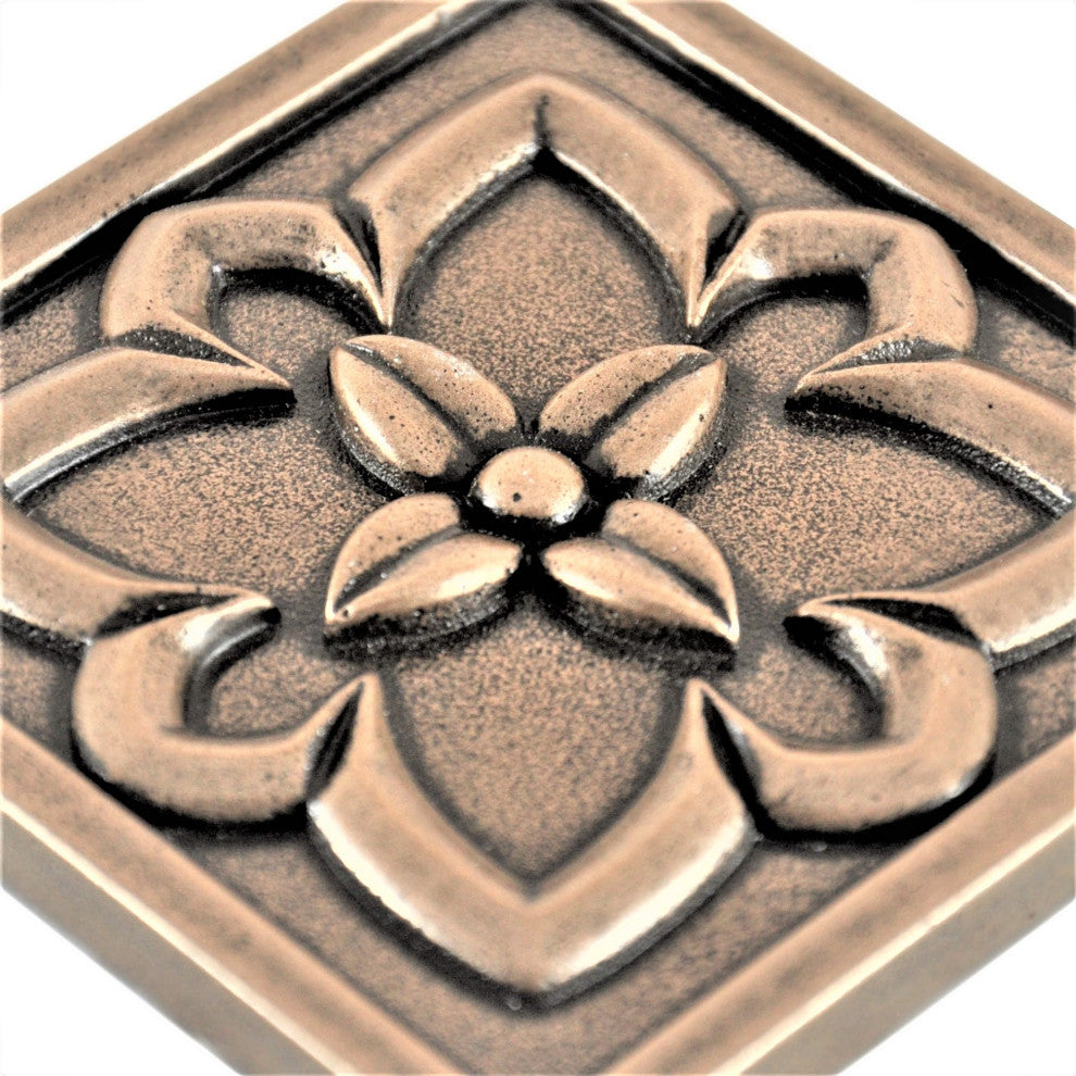 Crown Metal Insert Tile 2"x2", Set of 8, Bronze