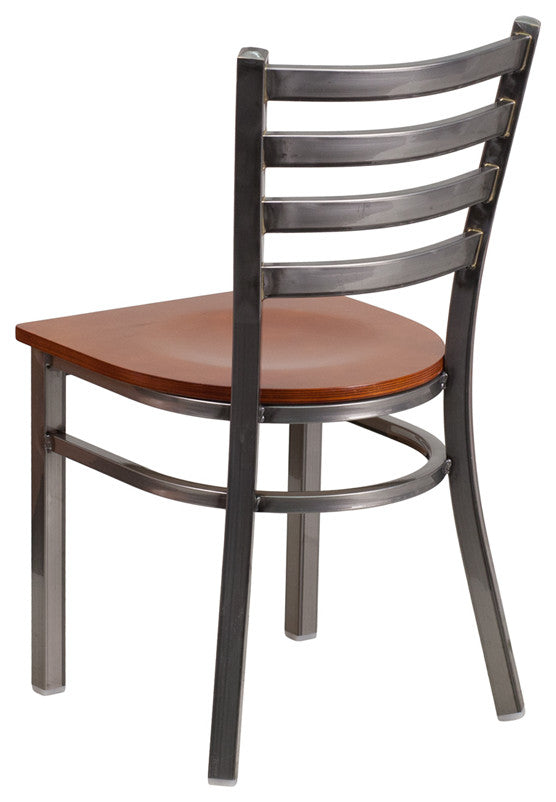 Clear Ladder Chair-Cherry Seat