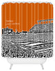 Deny Designs Bird Ave Texas Longhorns Orange Shower Curtain