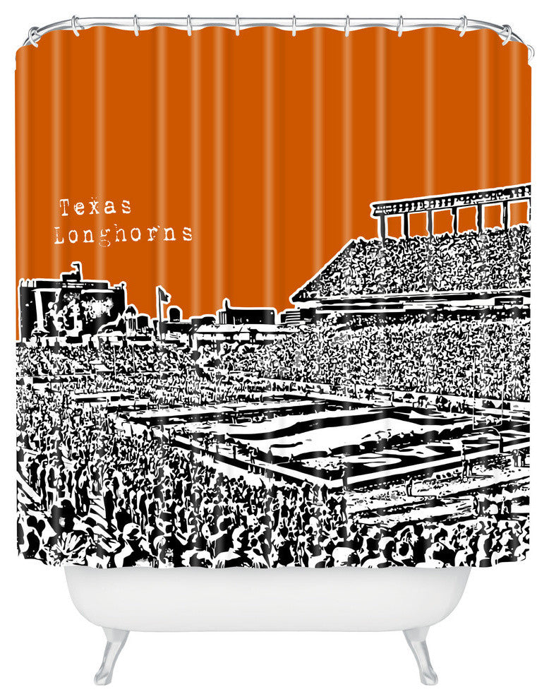 Deny Designs Bird Ave Texas Longhorns Orange Shower Curtain