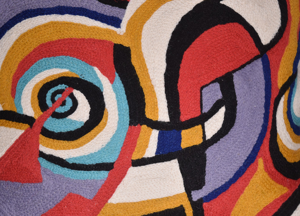Kandinsky Improvisation Modern Decorative Pillow Cover Black Abstract 18x18