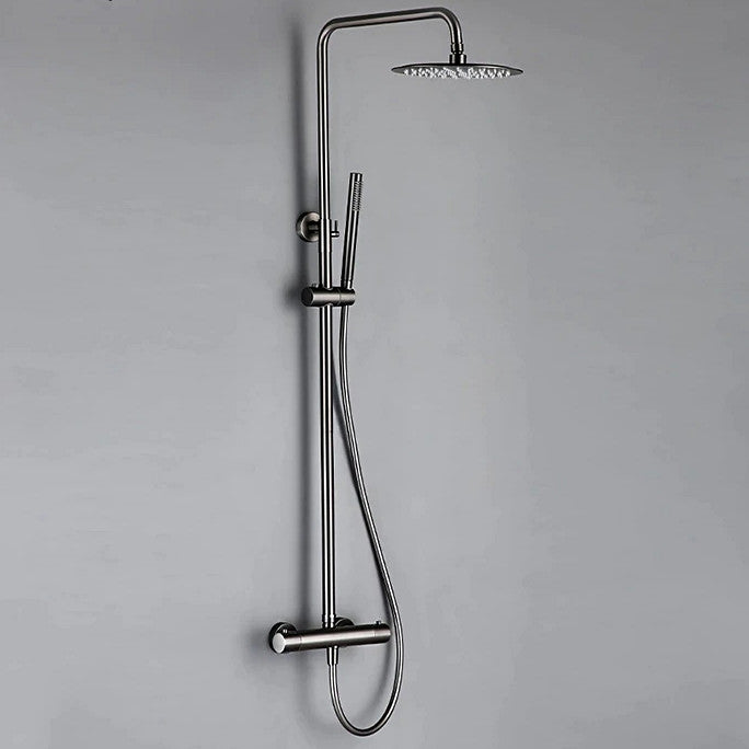 Wasser™ Shower Faucet With Handheld Shower Head, Gunmetal Grey, 10" Showerhead