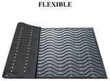 Wavy 100% Rubber Clean Step Scraper Doormat, 24"x36"
