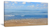 "Expansive Tropical Blue Beach" Seashore Canvas Print, 32"x16"