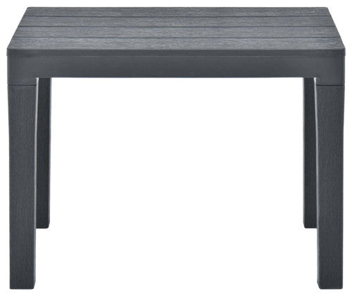 vidaXL 2x Patio Benches Anthracite Plastic Outdoor Garden Poolside Chairs Seat