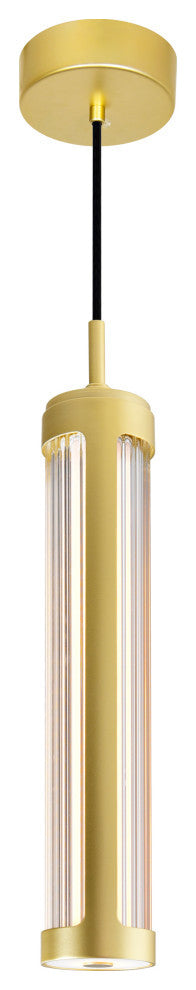 Neva 3 in LED Integrated Satin Gold Pendant
