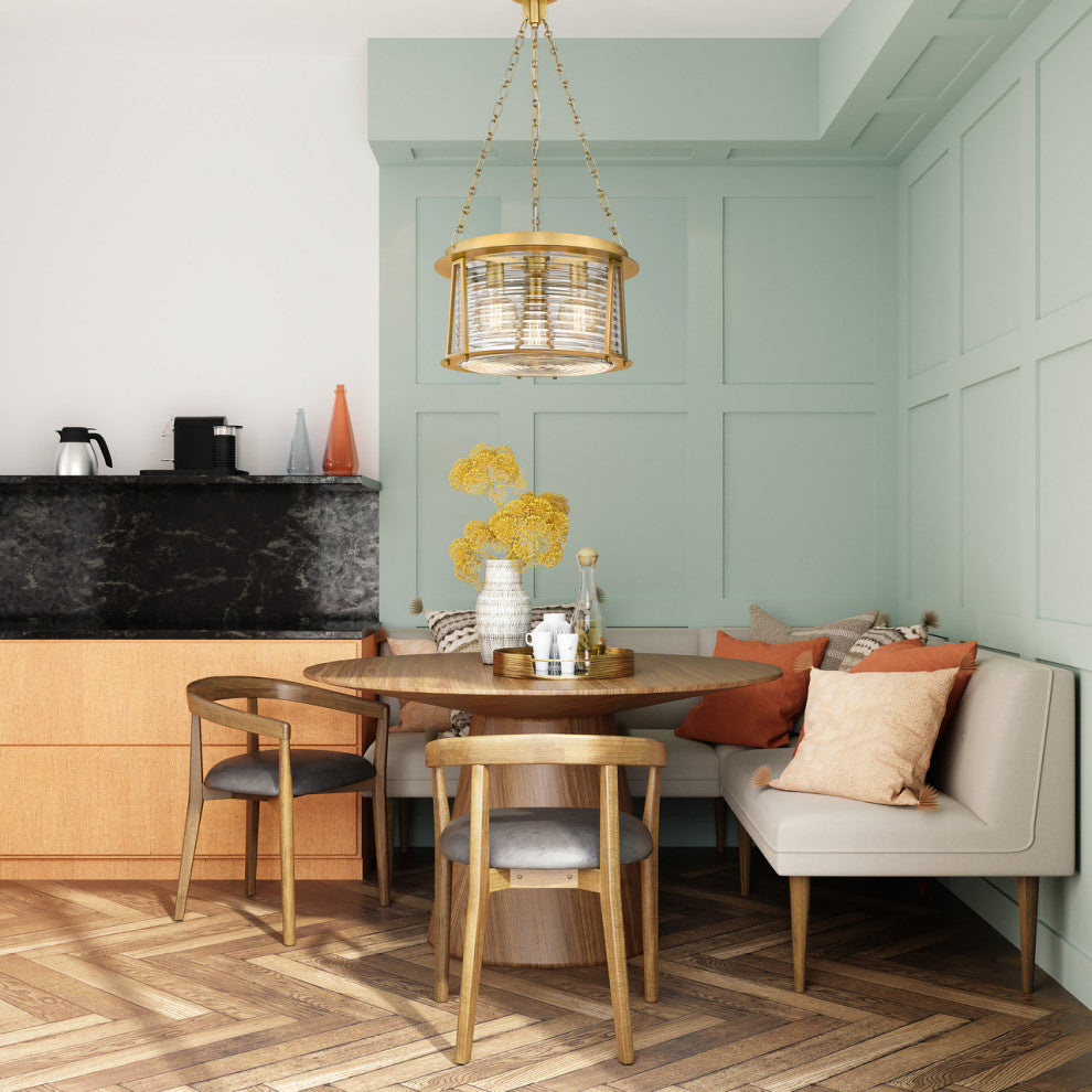 Z-LITE 3-Light Pendant, Rubbed Brass