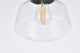 Leighton 1-Light Black and Clear seeded Glass Plug-In Pendant