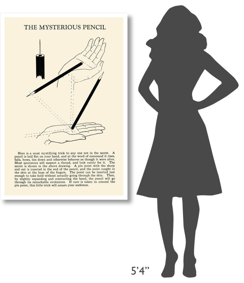 "The Mysterious Pencil" Digital Paper Print by Retromagic, 31"x46"