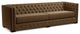 Nativa Interiors Mirel 108" Sofa, Brown, Deep Plush Depth