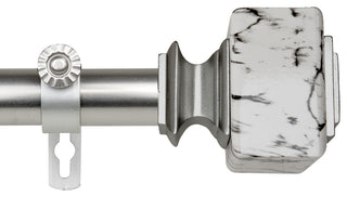 Brielle 1" Diameter Curtain Rod, Satin Nickel, 120-170"