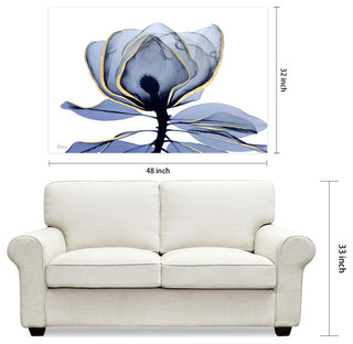 "Golden Midnight 1"Frameless Free Floating Panel Graphic Wall Art, 32"x48"