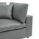 Sofa Corner Chair, Faux Vegan Leather, Gray, Modern, Lounge Hospitality