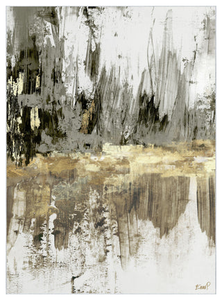 Modern Cityscape Reflection II Abstract Area Rug, 7.5'x10.3'