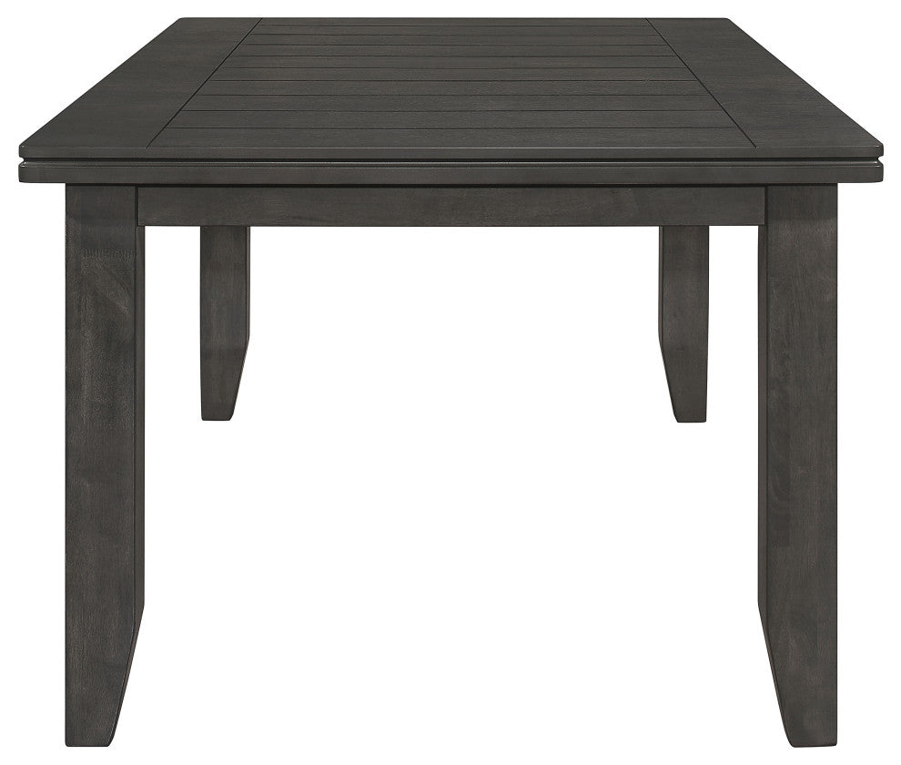 Dalila Rectangular 66" Wood Dining Table Dark Grey