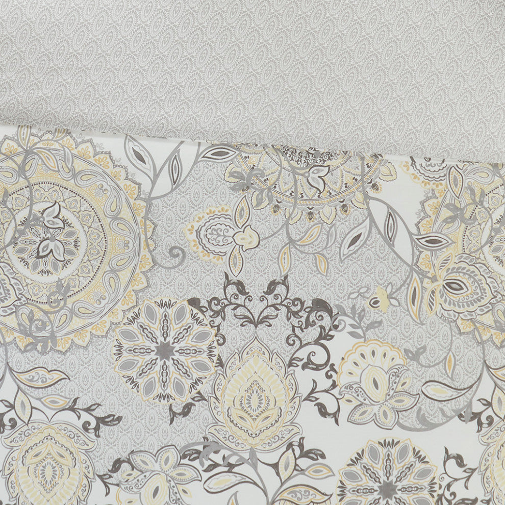 Madison Park Isla 8 Piece Cotton Floral Printed Reversible Comforter Set