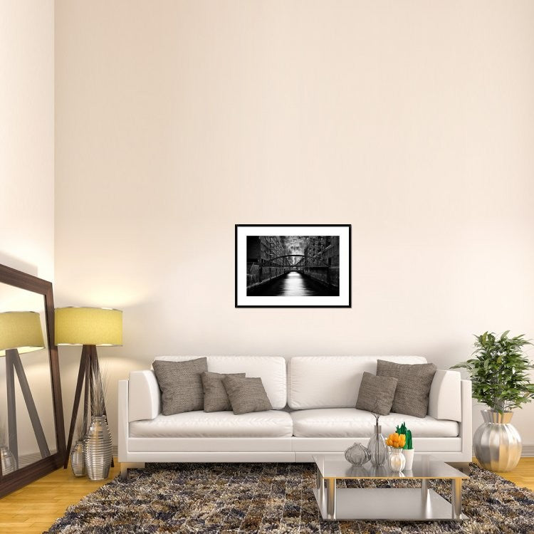 "The Other Side Of Hamburg" Framed Digital Print by Stefan Eisele, 38x27"