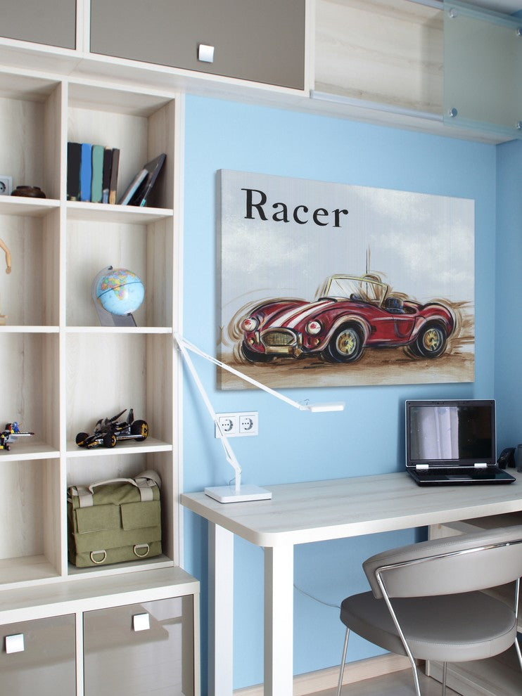 Marmont Hill, "Racer" by Reesa Qualia Painting Print on Wrapped Canvas, 30x20