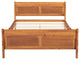 Gewnee Full Size Wood Platform Bed with Headboard in Oak