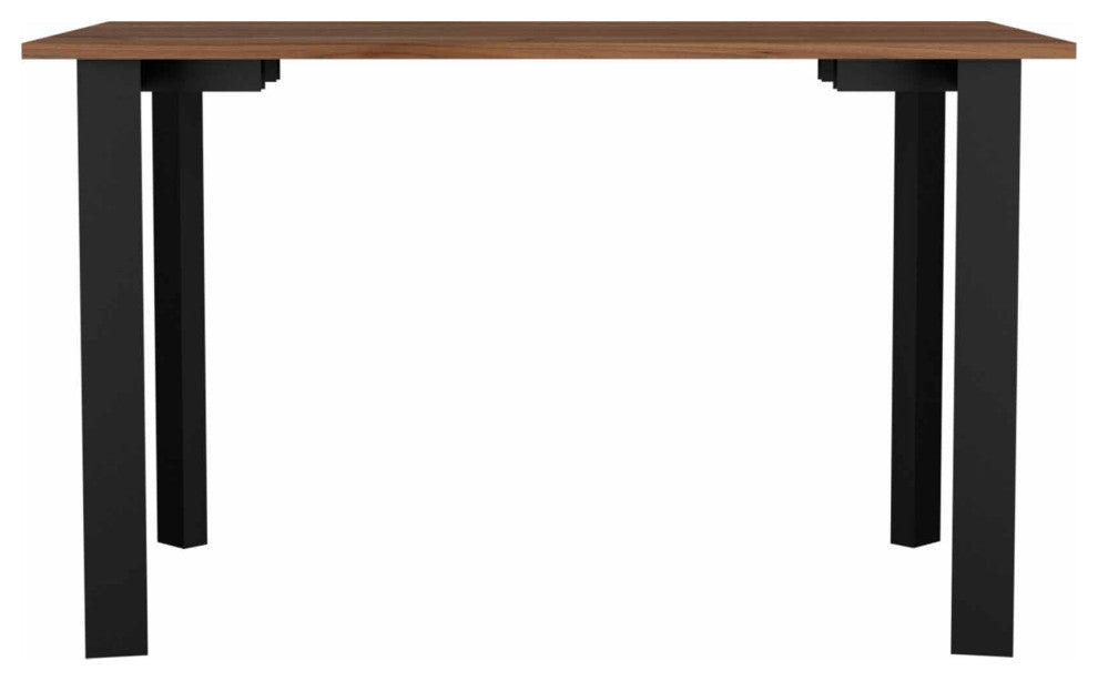 Marrakech Desk, 4 Steel Legs, Mahogany Color, Modern Desing