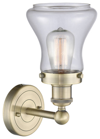 Bellmont 1-Light 7" Sconce, Antique Brass, Clear Shade