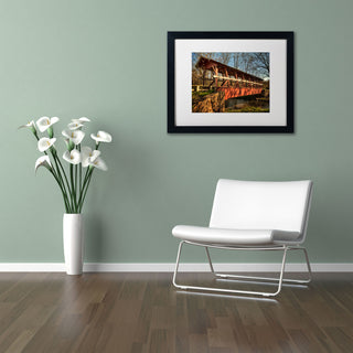 'The Colvin Covered Bridge' Matted Framed Canvas Art by Lois Bryan