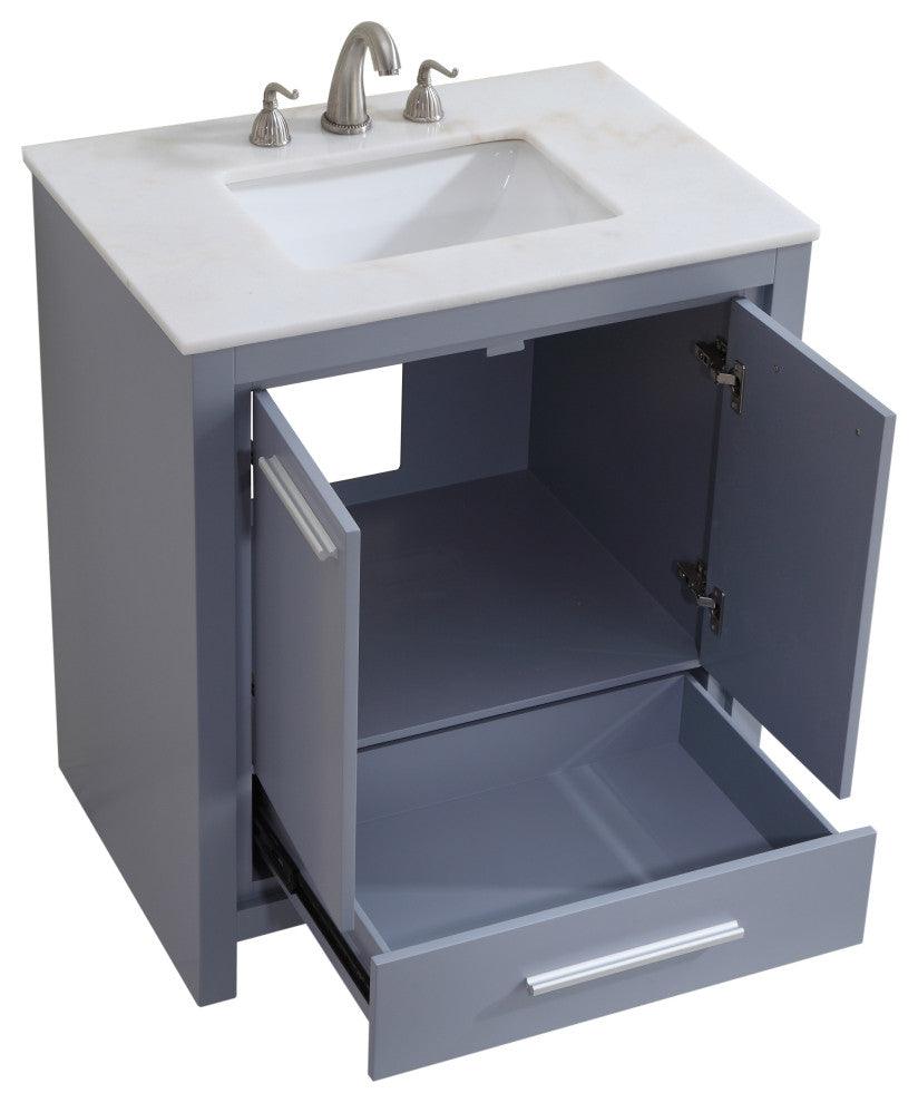 Filipo 30" Single Bathroom Vanity Set, Gray
