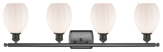 Eaton 3-Light Bath Vanity-Light, Oil Rubbed Bronze, Matte White