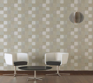 Tile Textured Wallpaper Featuring Floral And Plain Pattern, 374064
